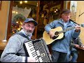 GUITAR AND ACCORDIAN OUTSIDE ARISTOS BAR IN BARGA