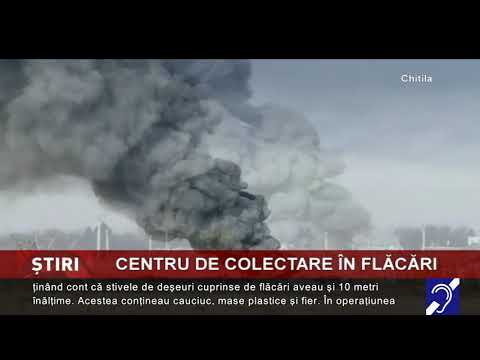 Centru de colectare în flăcări