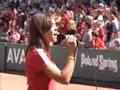 Andrea Ross sings at Fenway Park