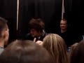 my old high school friend, martin johnson, and paul from boys like girls singing hero/heroine just before their concert in pittsburgh, pa.