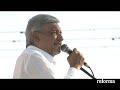 En su gira de campaña por municipio de Morelos, el candidato presidencial de izquierda andres manuel Lopez obrador planteo que de llegar a la presidencia elevara la ¡honestidad a rango supremo