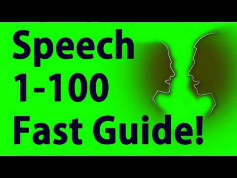 how to train speech skyrim
