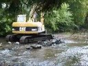 Cat 320c (Caterpillar) Excavator in the River #2