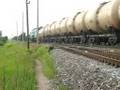 LDZ 2TE10M-3423 passing Livani on oil train