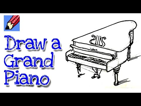video-linktoworks-Learn how to draw a grand piano real easy | Step by...