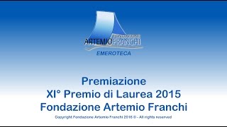 Premiazione XI Premio di Laurea Artemio Franchi