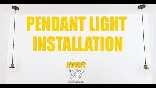DIY  PENDANT LIGHT INSTALLATION
