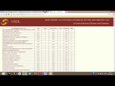 how to fill service tax online