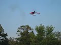 RC heli with fireworks on it