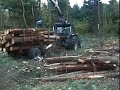 Valmet tractor with Patu crane