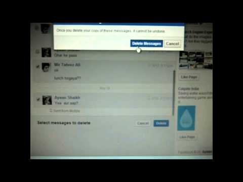 how to delete a message u sent on facebook
