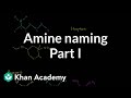 Amine Naming Introduction