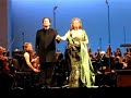 gerald finley (athana�l) and ren�e fleming (tha�s) following act ii of a concert performance of massenet's april 21, 2007 at the ch�telet in paris