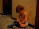 Mason Putining His Pantss On