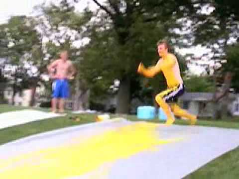 how to make a paint slip n slide