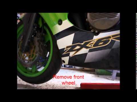 how to remove zx6r front wheel
