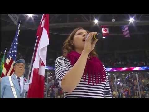 up - Like if you thought it was funny! American National Anthem before the Portland - Halifax game at the 2013 Memorial Cup. Singing from Alexis Normand . Respect...