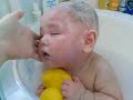 Emmet sleeps in tub