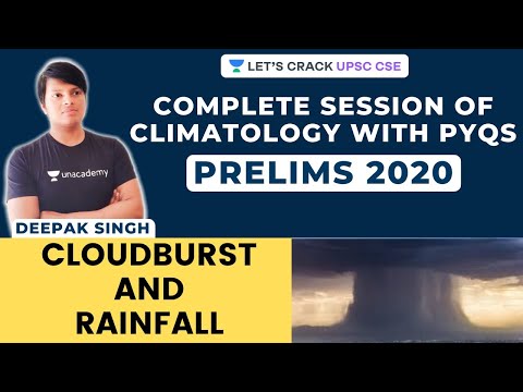 Cloudburst and Rainfall | Climatology for UPSC CSE/IAS 2020 | Deepak Singh