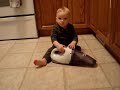 Zach Vacuuming With Dust Buster