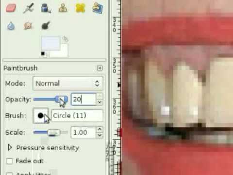 how to whiten teeth in gimp 2.8