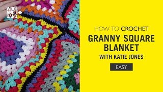 Crochet a granny square blanket