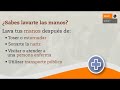 Lava tus manos despu�s de 1