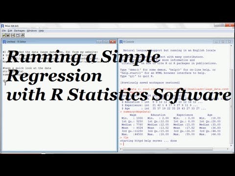 how to perform a regression analysis in r