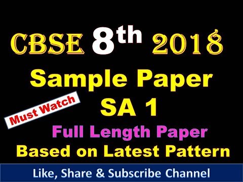 Sample Question Papers For Class 8 Cbse Hindi Sa1 – roomnamic1976