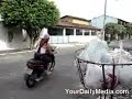 Brazilian Girl Crashes Her Scooter Brazilian Girl Crashes Her Scooter