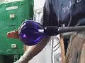 Glass Blowing - Red Wine Glass - Bristol Blue Glass