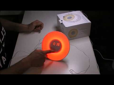 Amir Wake-Up Light, Lichtwecker, Wecker Lichtwecker, 6 Sounds, 5 Farben 4-Helligkeit,FM Radio