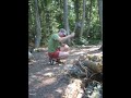 Cory chopping wood
