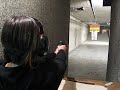Tracey shooting my modded Glock 17