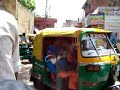 Our first rickshaw ride in Agra, India!