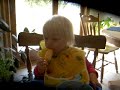 Eva Brielle falling asleep eating a popsicle