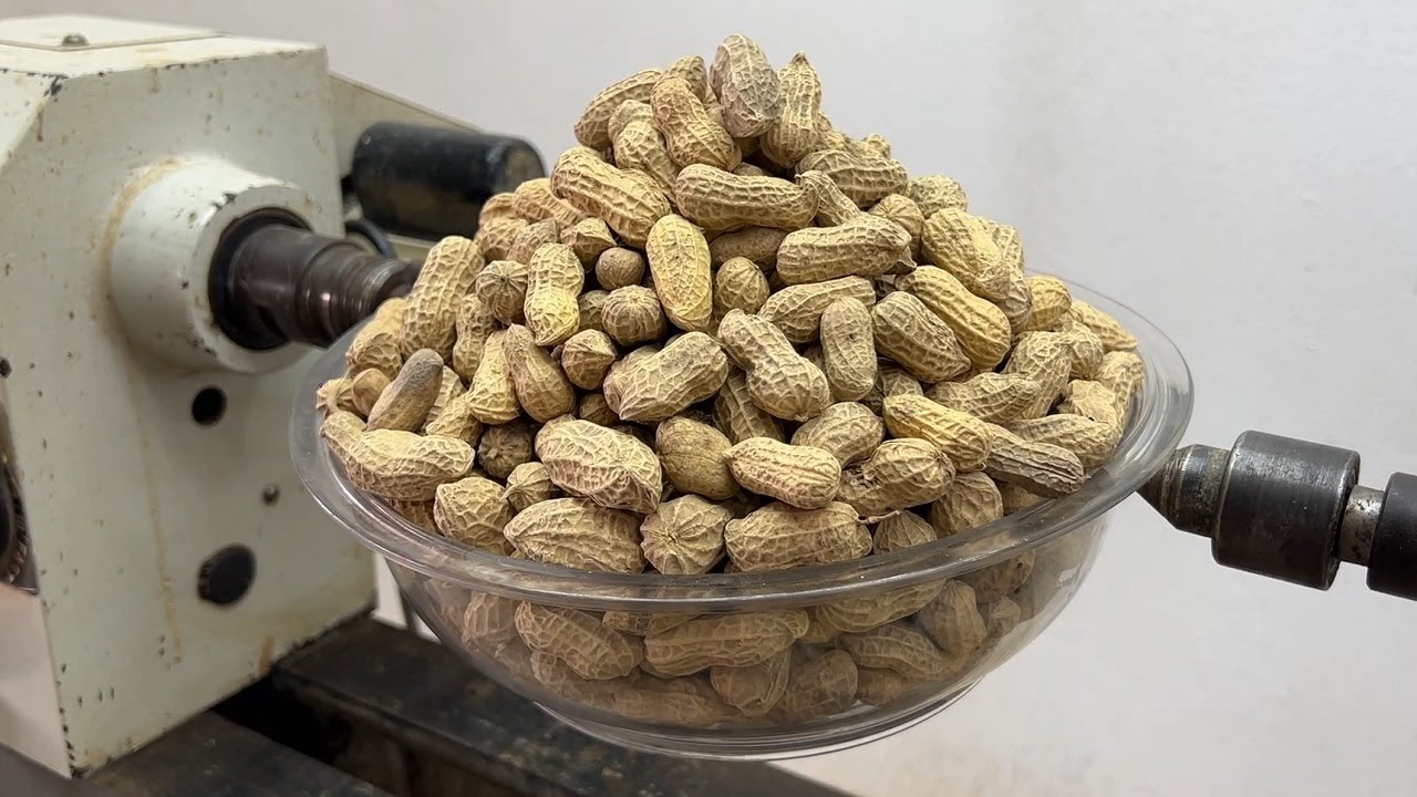 How To Preserve Food From Avoid Termites By Putting It On Lathe – Art With Peanut Shell Lathe