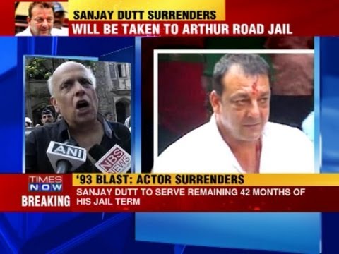 sanjay - Bollywood actor Sanjay Dutt on Thursday (May 16) surrendered before the designated TADA court in Mumbai to serve his three-and-a-half year sentence in the 19...