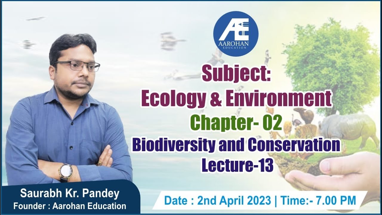 Subject:Ecology & Environment Chapter -2 Biodiversity & Conservation By Saurabh Kr Pandey Lecture 13