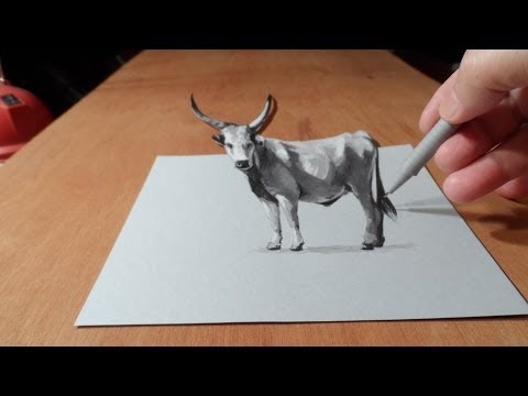 how to draw cow