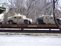 csx w894 special train loaded with military vehicles
