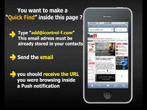 how to do control f on safari