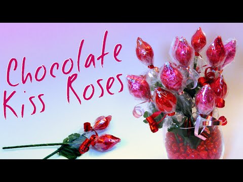 Mothers Day gifts - Why buy boring roses for Valentine's day, when you can make these cute little chocolate Kiss roses !?!?! This is a very inexpensive craft that you can give t...