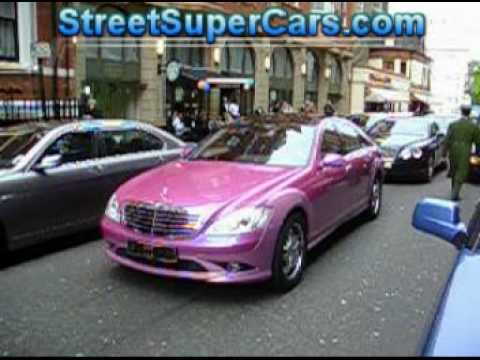 Mercedes S600 Arab Pink Harrods London - Arab cars in London