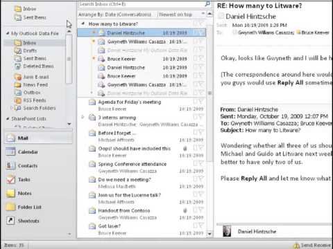 how to organize emails in outlook