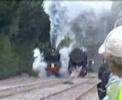 92203 and 5197 working over 1000ton stone trains