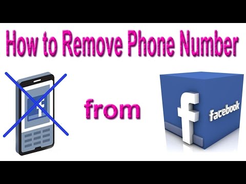 how to remove number from facebook