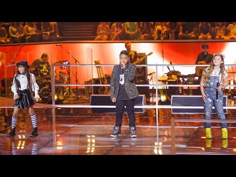 kids - Abigail, Chloe and Ruhi dueled it out with their breathtaking performance of Beyoncé's 'Halo'. Go to www.thevoicekids.com.au for more news, videos and backstage galleries.