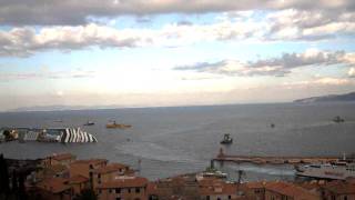 Costa Concordia disaster Timelapse - 14 gennaio 2012