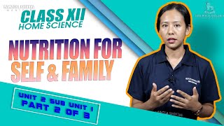 Unit 2 Sub Unit 1 Part 2 of 3  - Nutrition for self and family 